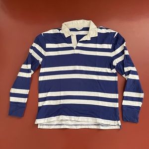 J. Crew Long Sleeve Rugby Polo Size Large